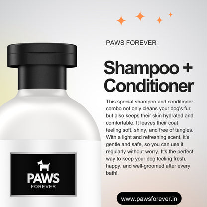 Paws Forever 2-in-1 Shampoo and Conditioner For Dogs and Cats